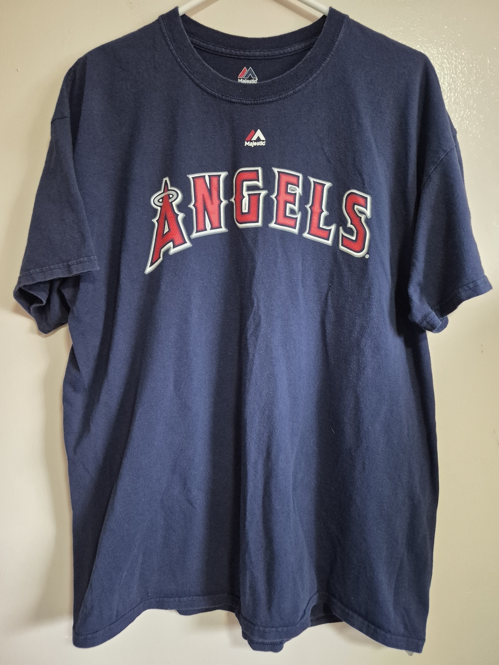 Majestic Navy Los Angeles Angels Logo Tee Size XL